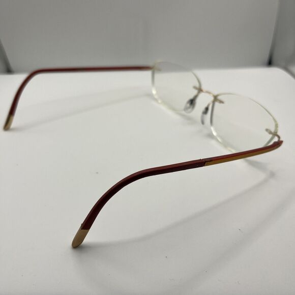 Silhouette Eyeglasses Titan 5479 20 6055 Designer Frames Only Red 17-135 main image 4